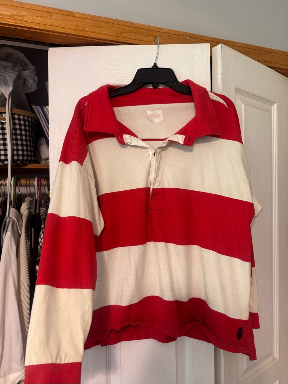 Free People Rugby Striped Polo